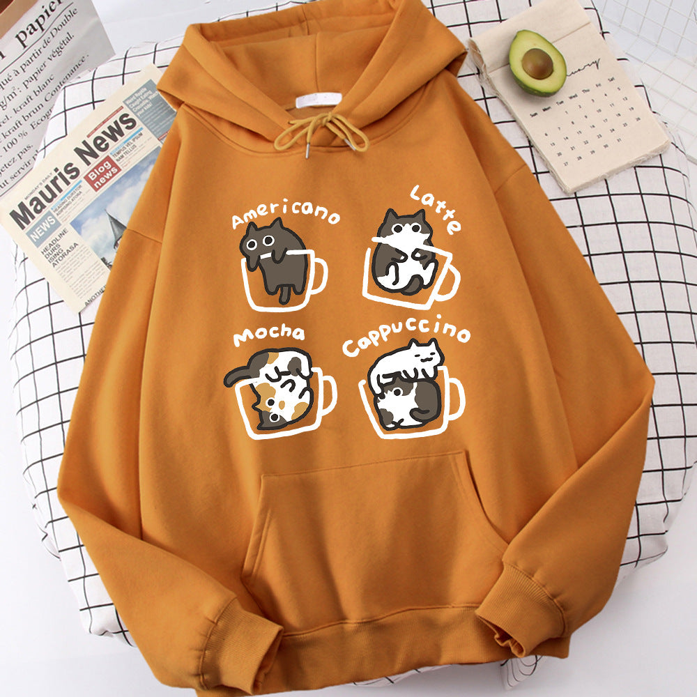 Five Kitties Play In Cup Men's Hoodie