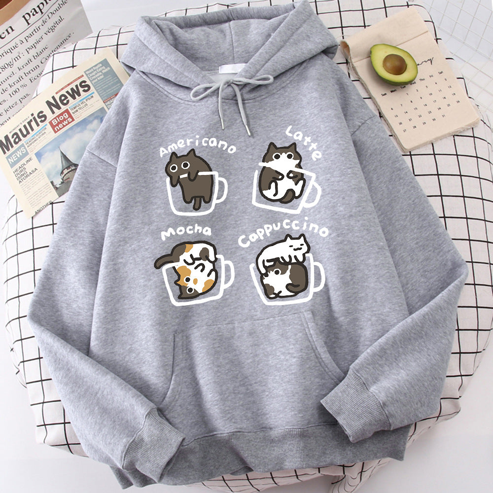 Five Kitties Play In Cup Men's Hoodie
