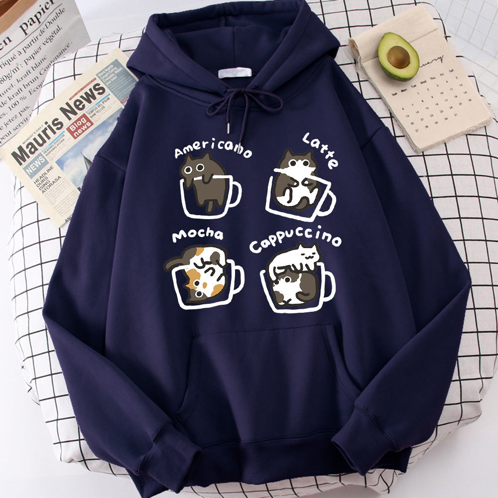 Five Kitties Play In Cup Men's Hoodie