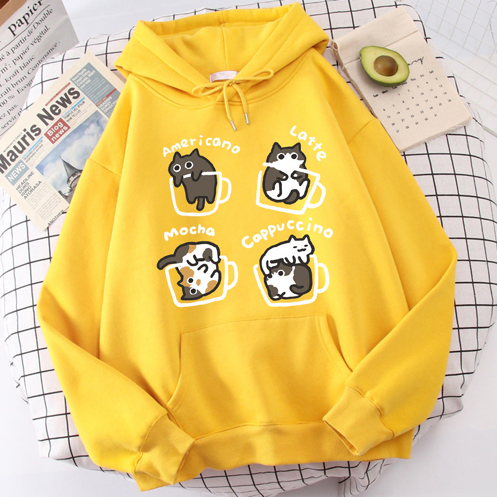 Five Kitties Play In Cup Men's Hoodie
