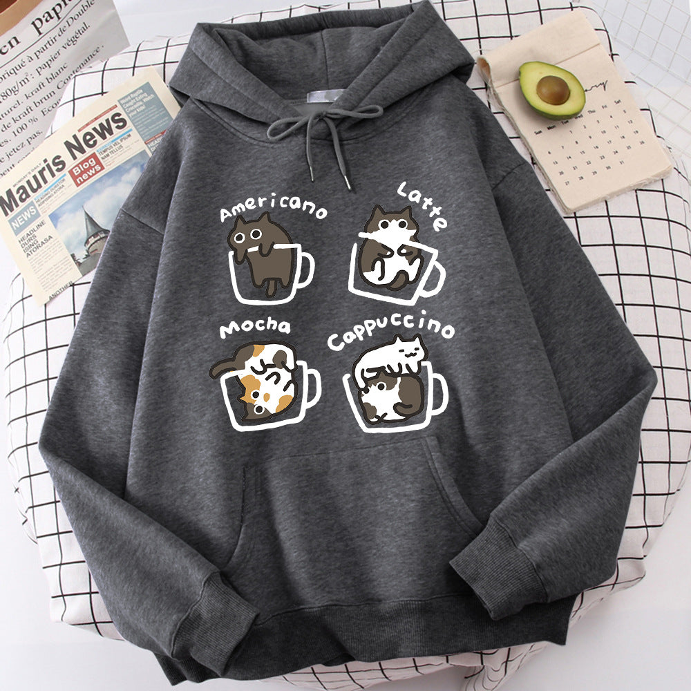 Five Kitties Play In Cup Men's Hoodie