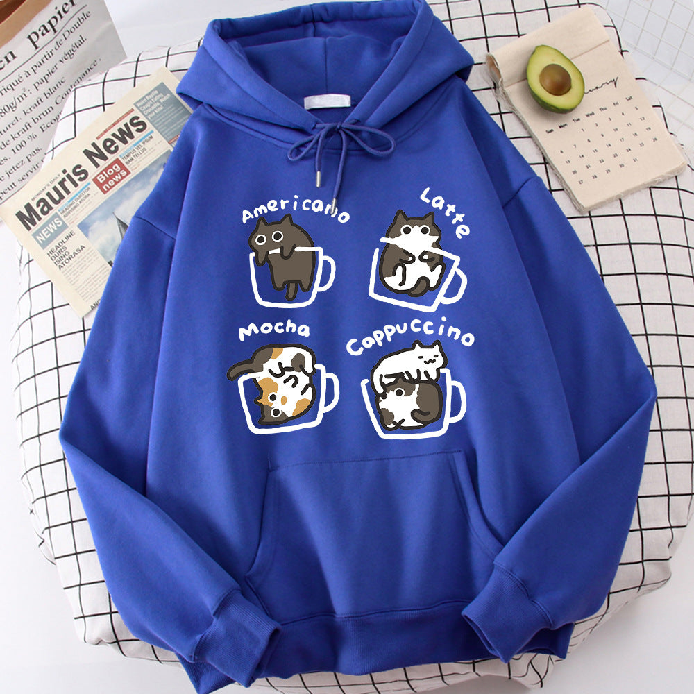 Five Kitties Play In Cup Men's Hoodie