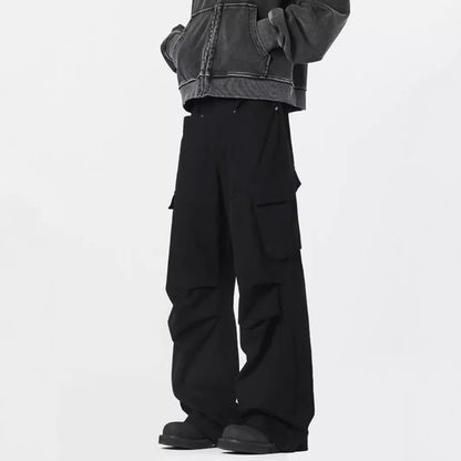 Retro High Street Fashion Trendy Trousers Trendy Men's Straight Casual Pants
