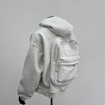 Men's Coat Flower Gray Back Schoolbag Design