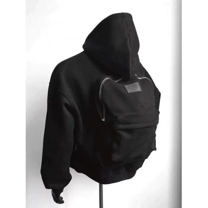 Men's Coat Flower Gray Back Schoolbag Design