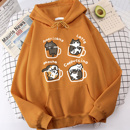 Five Kitties Play In Cup  Men's  Hoodie