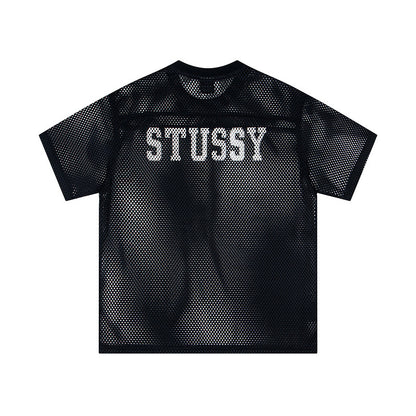 Sports And Leisure Jersey Letter Printing Simple Short Sleeve