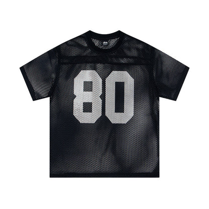 Sports And Leisure Jersey Letter Printing Simple Short Sleeve