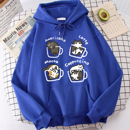 Five Kitties Play In Cup  Men's  Hoodie